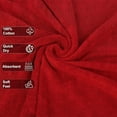 thumbnail image 3 of GOLD TEXTILES Premium Bath Towels 24x50 - Red Pack of 6 | Soft, Absorbent, 100% Cotton Towels for Home & Spa, 3 of 7