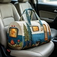 thumbnail image 3 of Printed Travel Duffel Bag, Large Capacity Overnight Bag With Shoulder Strap And Easy Carry Handles, Lightweight Weekend Tote Organizer, For Road Trips Travel Sports, 3 of 8