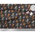 thumbnail image 3 of Soimoi Cotton Poplin Fabric Leaves,Musical Instruments & Animals Kids Decor Fabric Printed Yard 56 Inch Wide, 3 of 3