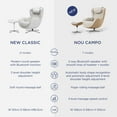 thumbnail image 2 of Nouhaus NOU Campo Heated Massage Chair, Zero Gravity Full Body Recliner with 3D Massage & Dual Speakers for Living Room (Elder White), 2 of 10