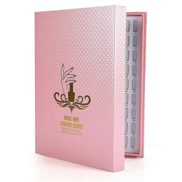 Nail Polish Display Book, 216 Gel Colors, Pink