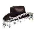 thumbnail image 2 of Kojanyu Women's Sparkling Cowboy Hat,Five-Pointed Star Tassel Party Hat For Christmas Western Events, 2 of 6