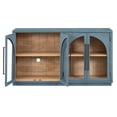 thumbnail image 6 of EUROCO 60" Large Sideboard Buffet Cabinet,Storage Cabinet with Glass Doors and Adjustable Shelves,Arched Kitchen Cabinet Display Cabinet for Kitchen, Living Room, Hallway,Navy, 6 of 7