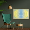 thumbnail image 2 of Blue and Yellow Wall Art with Frame, Ombre Mandala Oriental Universe and Themed Image Art, Printed Fabric Poster for Bathroom Living Room, 35" x 23", Blue Yellow, by Ambesonne, 2 of 2