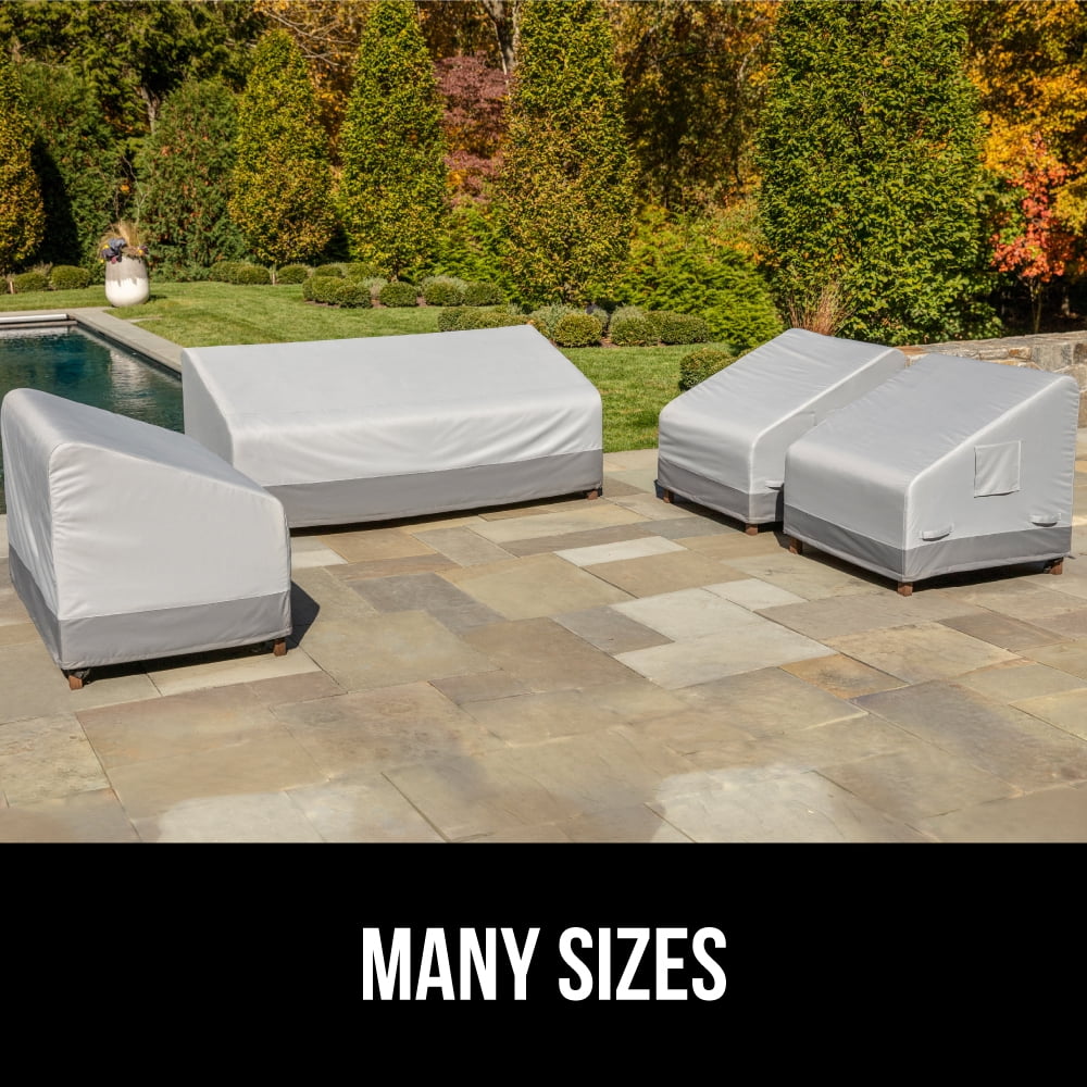 GORILLA GRIP Patio Furniture Cover, 80 Inch Sofa Size, Waterproof Adjustable Windproof UV Coated