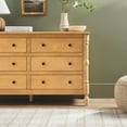 thumbnail image 5 of Vivienne Walker Edison Easy Assembly Solid Wood Spindle 6-Drawer Dresser - Natural, 5 of 19