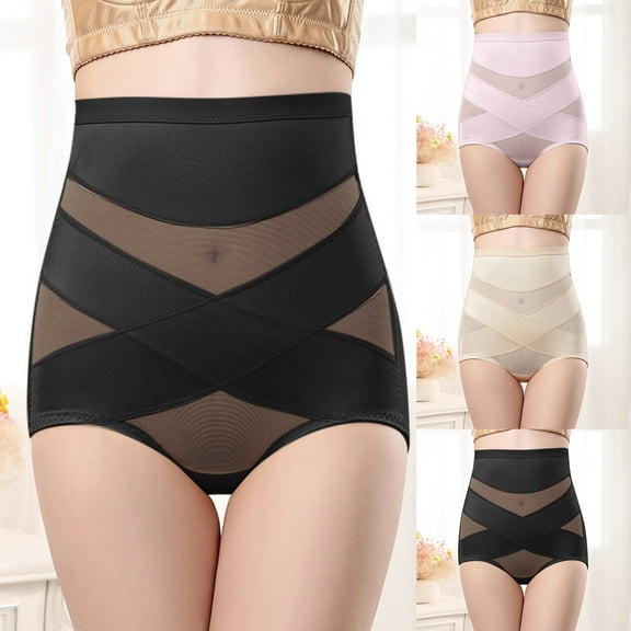 Agkizg Plus Size Womens Panties,Breathable Underwear for Women's Body Shaping Underwear High Waist Regain Hip Pants