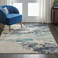 thumbnail image 6 of Nourison Celestial Abstract Ivory/Teal Blue 5'3" x 7'3" Area Rug, (5x7), 6 of 10