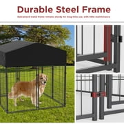 BingoPaw Playpen Welded Wire Dog Kennel W/ Cover, 4.2 ft. x 4 ft. x 4.4 ft