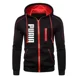 thumbnail image 2 of Sudaderas con capucha de manga larga con cremallera para hombre, ropa deportiva informal, talla grande, Otoño e Invierno, 2 of 4