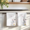 thumbnail image 7 of Easter Bunnies Kitchen Towels Set of 4, Spring Rabbits Floral Butterflies Farmhouse Absorbent Dish Towels for Kitchen, Microfiber Hand Towel, Quick Drying Tea Towel for Cleaning Decorative Dishcloths, 7 of 7