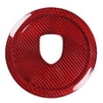 thumbnail image 5 of Pegatinas para la cubierta del volante con el logotipo de los anillos de fibra de carbono real para 2008-2016, fibra de carbono roja, 5 of 5