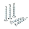 thumbnail image 1 of Tornillos Blancos Uxcell #8 x 1-1/4" Tornillos Autoperforantes, Paquete de 20 Tornillos de Cabeza Plana Phillips para Metal a Madera, 1 of 5