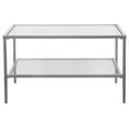 thumbnail image 4 of Keller Square Metal/Glass Open Shelf Cocktail Table in Silver, 4 of 5