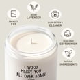 thumbnail image 5 of 7oz White Matte Glass Candle, Lavender Scented, Anniversary Gift, Aromatherapy Candle for Home, Gift for Couple, 5 of 7