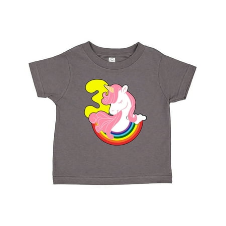 

Inktastic 3rd Birthday Unicorn Gift Toddler Toddler Girl T-Shirt