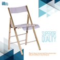 thumbnail image 5 of Kasper Flex Modern Acrylic Folding Chairs – Foldable Transparent Clear Lucite Chair with Chromed Steel Frame for Indoor, Outdoor, Dining, Desk, Office, Vanity – New Gold, Set of 1, 5 of 9