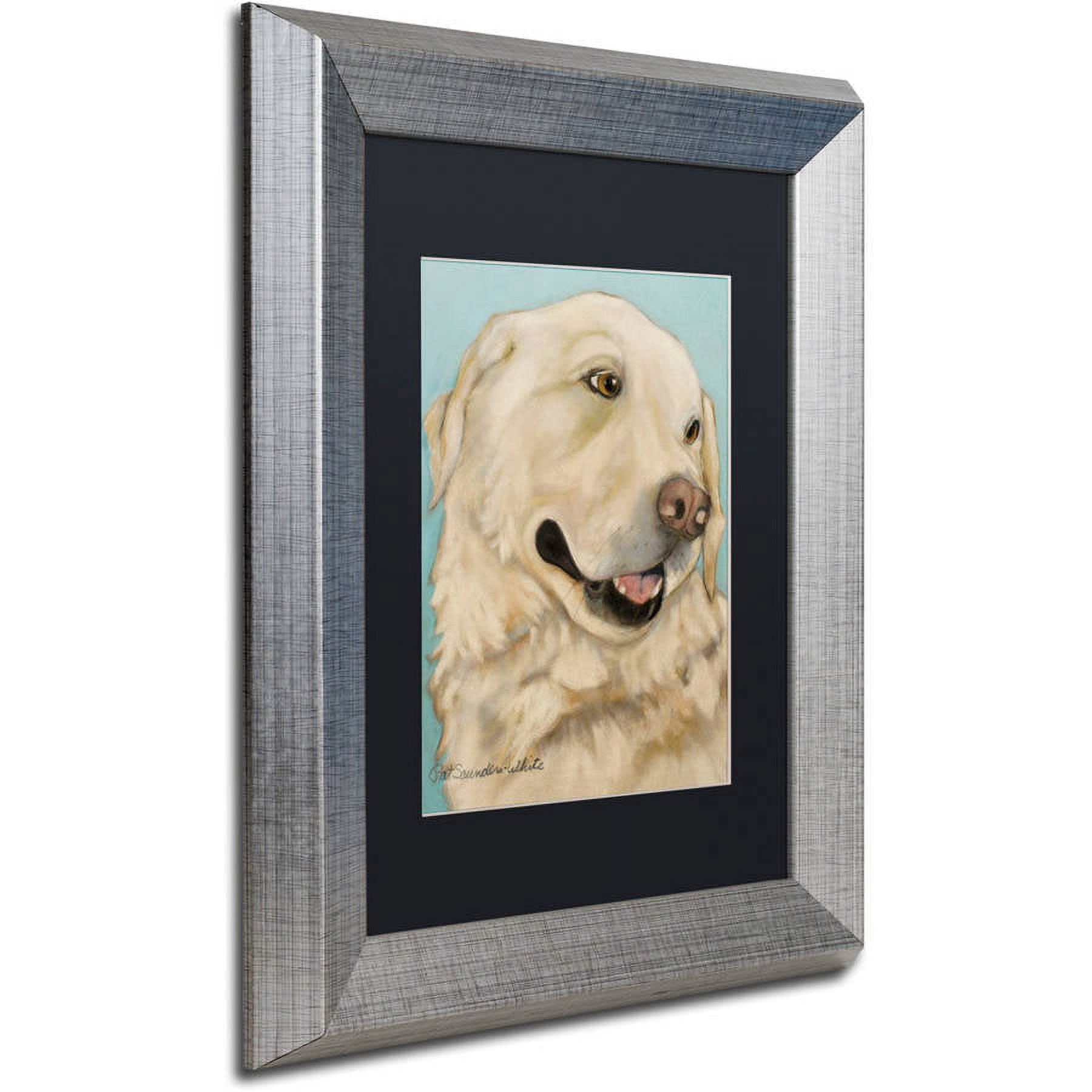 Trademark Fine Art "Jasper" Canvas Art by Pat Saunders-White, Black Matte, Silver Frame