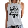 thumbnail image 1 of Hauts Sans Manches pour Femmes Mode Décontractée Femmes Sans Manches Imprimé Dames Col Rond Hauts Gilet T-Shirt, 1 of 5