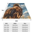 thumbnail image 3 of Cauagu Blue Sky White Cloud Eagle Pattern Flannel Bed Blankets,Fleece Blanket Comfortable Air Conditioning Blanket for Sofa Bed Travel Couch & Living Room -50"x40", 3 of 8