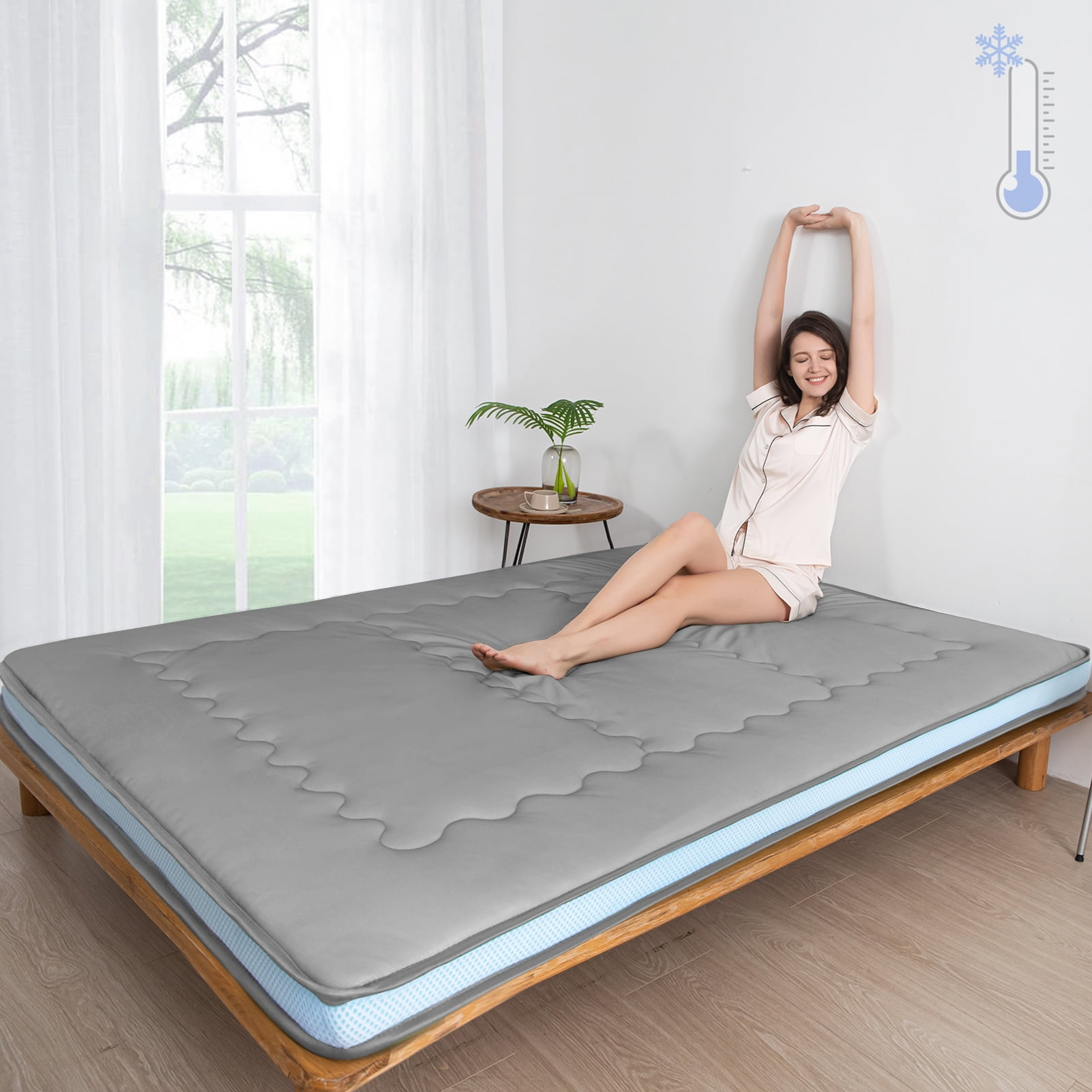 BYBYME Cooling Floor Mattress Japanese Futon Mattress for Hot Sleepers