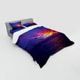 thumbnail image 3 of Ambesonne Nautical Bedding Set 3 Pcs, Dream Sunset Magenta, Twin XL, Purple Blue, 3 of 3