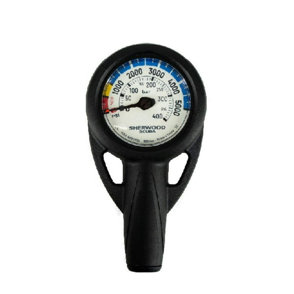 Sherwood 5000 PSI Pressure Gauge with Protective Boot
