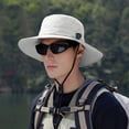 thumbnail image 5 of Wide Brim Fishing Boonie Hat for Men Women Outdoor Breathable Sun Cap, 5 of 9