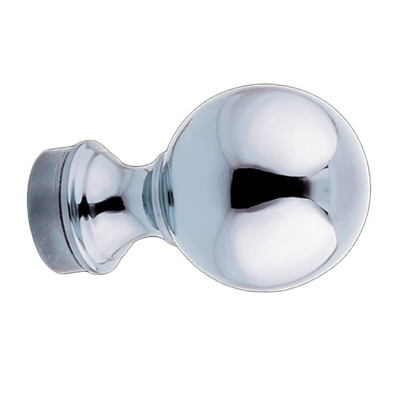 Brass Fancy Ball End Cap 1.5" OD Bar Foot Rail Chrome | Renovator's Supply