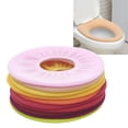 thumbnail image 3 of 10pcs Colorful O-shaped Toilet Seat Durable Universal Toilet Seat Cover Pads for Bathroom (Assorted Color), 3 of 5