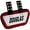 White/Maroon, variant on Douglas Custom Pro CP Series Removable Football Back Plate - 6 Inch