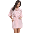 thumbnail image 3 of Batas Para Novias Bordada Suave Pijamas Dama Novia Rosa 55-70 KG, 3 of 5