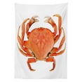 thumbnail image 3 of Ambesonne National Tablecloth Rectangular Table Cover, Cooked Dungeness Crab, 60"x90", Orange White, 3 of 4