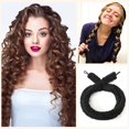 thumbnail image 3 of Satin heatless hair curler, Lazy Natural Soft Wave DIY heatless curls for Sleep in Overnight, for All Hair Types - Black, 3 of 8