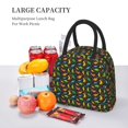 thumbnail image 4 of Lafuoo Cartoon Dino Pattern Large Portable Insulated Lunch Bag, Waterproof Zipper Insulated Lunch Bag for Men and Women-One Size, 4 of 7