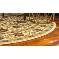 thumbnail image 6 of Unique Loom Voyage Collection Area Rug - Lawrence (6' 1" Round Cream/Teal), 6 of 7