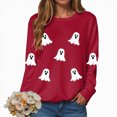 thumbnail image 4 of Godom Halloween Sweatshirts for Women Pumpkin Graphic Crew Neck Long Sleeve Casual Loose Pullover Top Y2K Clothes, 4 of 7