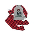 thumbnail image 2 of Xdegoge Family Matching Christmas Pajamas 2 Piece Sets Raglan Long Sleeve Tops and Pants Plaid Pjs Xmas Graphic Holiday Sleepwear Flannel Pjs for Women Soft Pjs for Women Set, 2 of 5