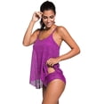 thumbnail image 3 of Women's 2 Pieces Lace Tankini Swimsuit Set Plus Size, 3 of 6