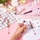 thumbnail image 4 of 25 BolíGrafos de PláStico con Cuentas para Manualidades, Suministros de DecoracióN, Oficina, Escuela, MarróN, Café, Rosa, Rosa, Vara de, 4 of 7