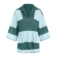 thumbnail image 2 of ASEIDFNSA Women Half Sleeve Pullover and Shorts Set Color Block Casual Summer Outfit Lounge Wear, 2 of 4