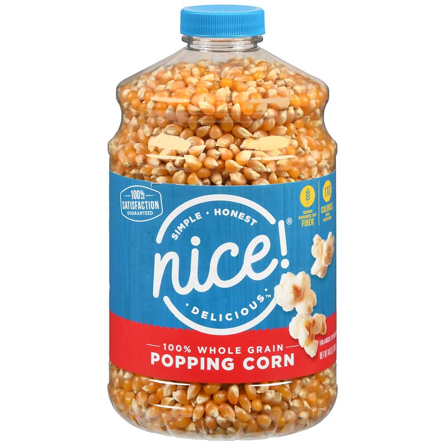 Nice! 100 Whole Grain Popping Corn 46.0 oz Pack of 2