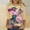 Yellow001, variant on Women's Vintage Western Cowgirl Horse Print Shirts 2024 Trendy 3/4 Sleeve Crewneck Tops Loose Casual Cowboy Blouse
