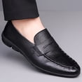 thumbnail image 2 of Men's Thin-Soled Non-Slip Loafers, Slip-On Business Shoes Fashionable Simple, 2 of 9
