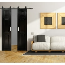 Millbrooke 42x84 Center Opening Vinyl Barn door kit Black