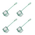 thumbnail image 1 of 4pcs 4 Inch Portable Shrimp Fishing Net Scoop Net for Aquarium Fish Tank Pond (Green), 1 of 6