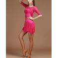 thumbnail image 4 of Latin Rumba Samba Tango Salsa Dance Dress Tassel Women'S Performance Spandex Dress Stage Wear, 4 of 8