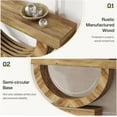 thumbnail image 5 of Tribesigns 59" Wooden Console Table, Farmhouse Entryway Table with Half-Circle Base, Narrow Sofa Table for Living Room, Hallway, Entrance, Foyer, Light Brown, 5 of 5