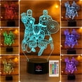 thumbnail image 1 of 3D Illusion Night Lights for Kids with Remote Control 7 Colors Led Table Lamp (Marvel Heroes), 1 of 6