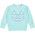 thumbnail image 2 of Inktastic Plaid Pumpkin Face Halloween Checkered Print Toddler Sweatshirt, 2 of 4
